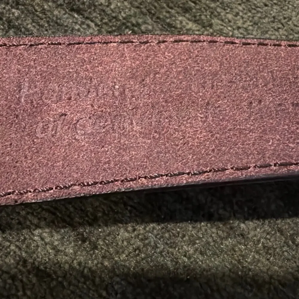 Men's Brown Leather Adjustable Belt brown and black size 42